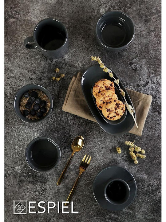 Espiel Essentials Φλιτζάνι Cappuccino από Πορσελάνη Anthracite 350ml