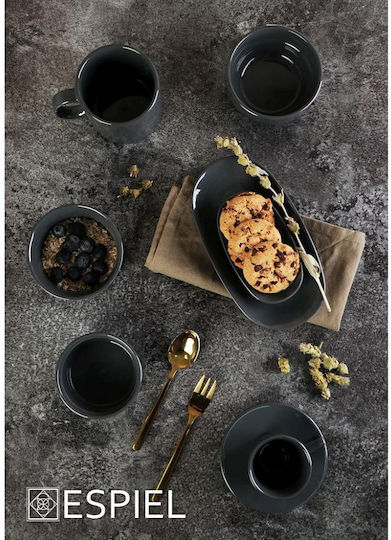 Espiel Essentials Cană Cappuccino Din porțelan Anthracite 350ml