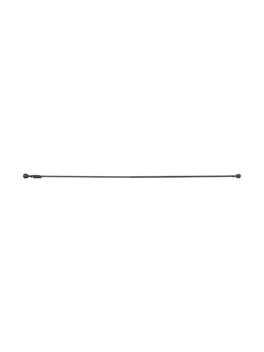 HomeMarkt Extendable Metallic Curtain Pole Ε-0316 Single 110-210cm Black Red