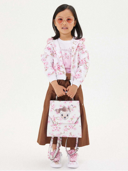 Monnalisa Girl's Fabric Backpack Bambi Print-19e001-99