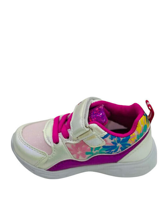 Kinder Sneakers mit Klettverschluss & Lichtern Rosa