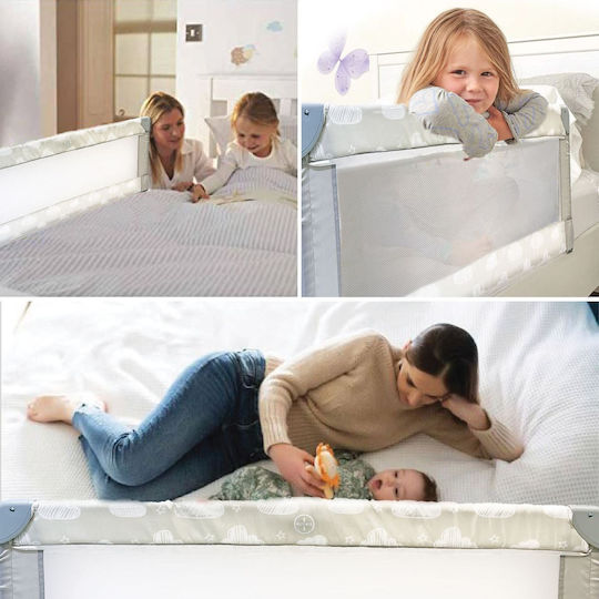 Foldable Bed Rail Guard made of Metal in Ecru Color 120x43.5cm 1pcs