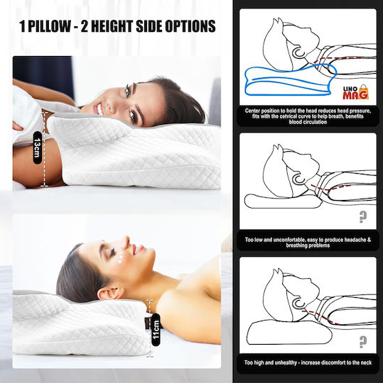 Linomag Μαξιλάρι με Memory Foam 62x41cm σε Μπεζ χρώμα