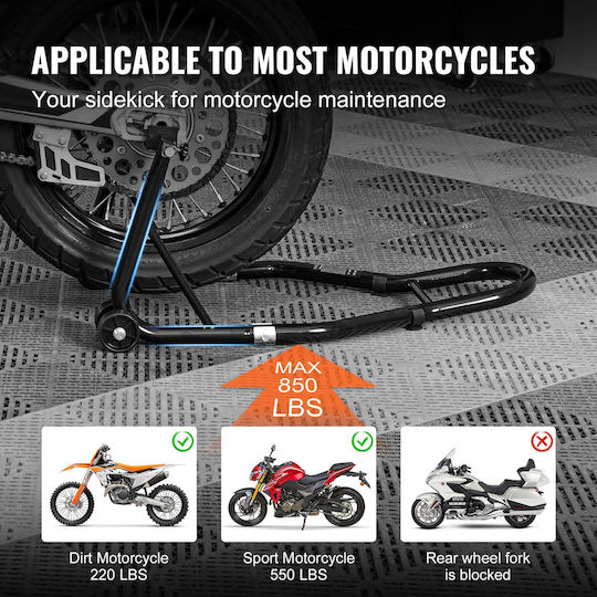 Vevor Motorcycle Rear Wheel Stand with 390kg Maximum Weight