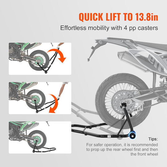 Vevor Motorcycle Rear Wheel Stand with 390kg Maximum Weight