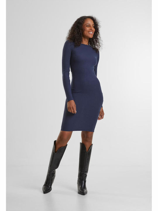 Knitted Dress Navy