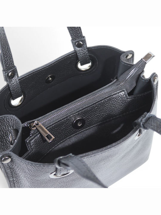 Leather Women's Bag Tote Handbag Black