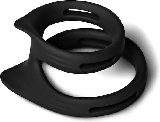 Toyboy Stay Hard Silicone Dual Penis Rings Black Product Code Sw-89141
