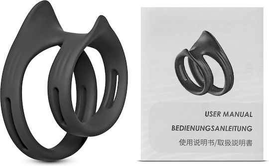 Toyboy Stay Hard Silicone Dual Penis Rings Black Product Code Sw-89141