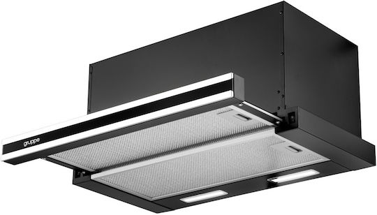 Gruppe Forte Sliding Vent Hood 60cm Black