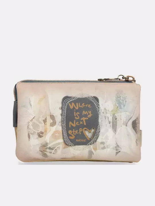 Small Women's Wallet Travel Beige