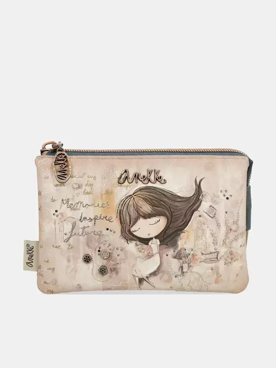 Small Women's Wallet Travel Beige