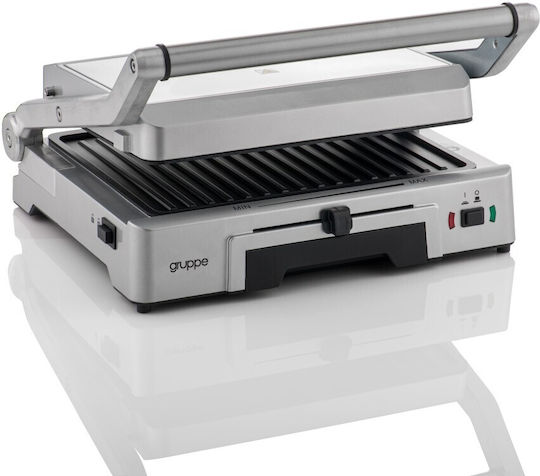 Gruppe Sandwich Maker Grill with Removable Plates 2000W Inox
