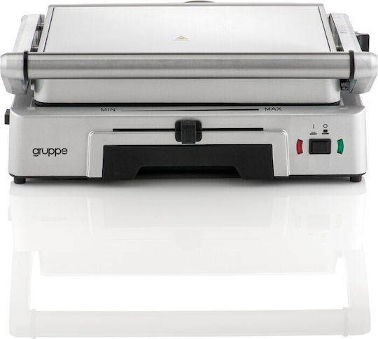 Gruppe Sandwich Maker Grill with Removable Plates 2000W Inox
