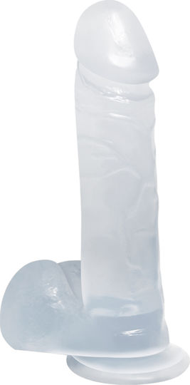 Baile Ρεαλιστικό Dildo με Όρχεις και Βεντούζα Blue 19cm