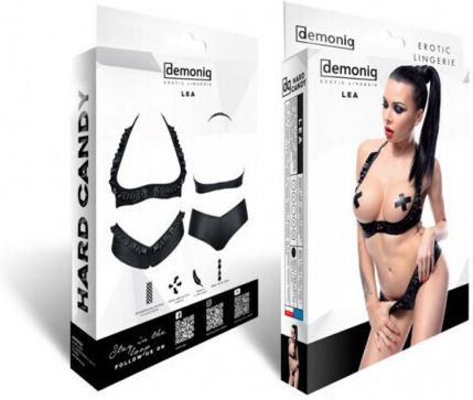Demoniq Lea Open Cup Bra Set