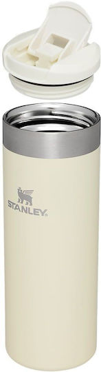 Stanley AeroLight Transit Glass Thermos Stainless Steel BPA Free 470ml Cream Metallic