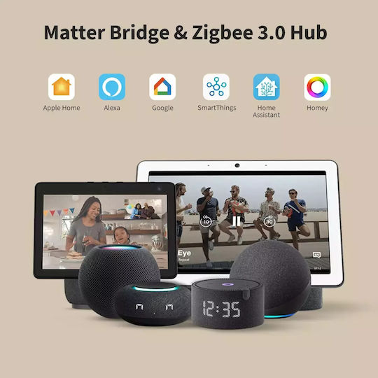 Aqara S1 Plus Умен Мост Bluetooth / Zigbee Съвместим с Google Home, Apple HomeKit, Alexa & Matter