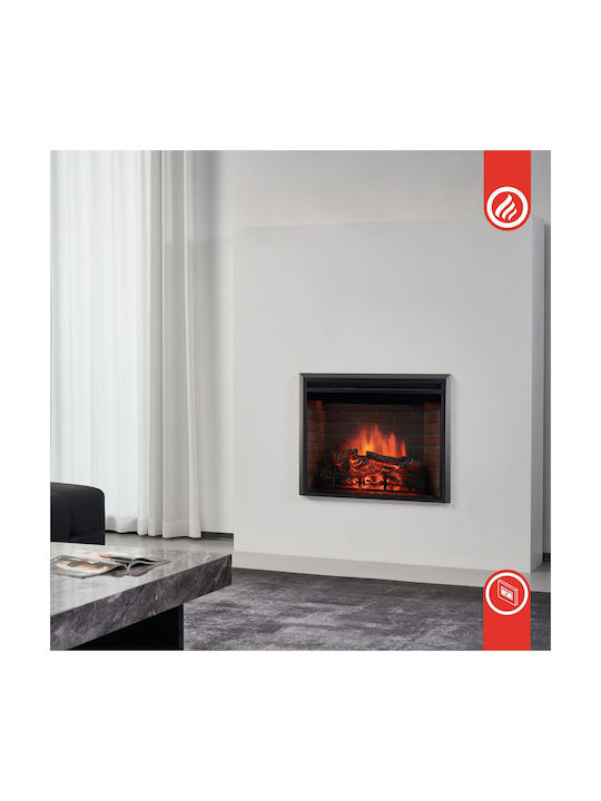 Insert Luca 23 Wall Mounted Electric Fireplace 1800W 58.5x45cm Black