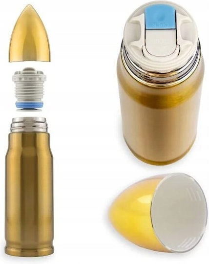 Magnum Μπουκάλι Θερμός Ανοξείδωτο / Πλαστικό 500ml Gold