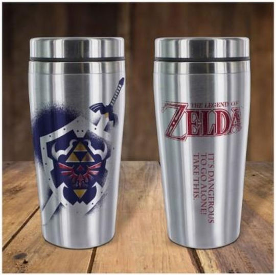 Paladone Zelda - Link's Travel Mug Glass Thermos Stainless Steel 500ml Multicolour