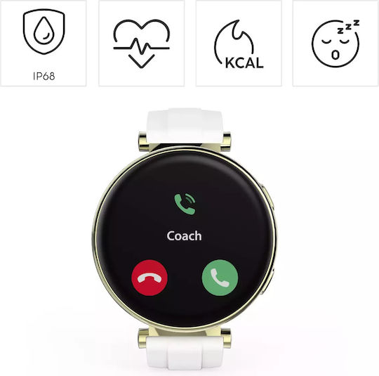 HAMA 7000 43mm Smartwatch mit Pulsmesser (Weiß)