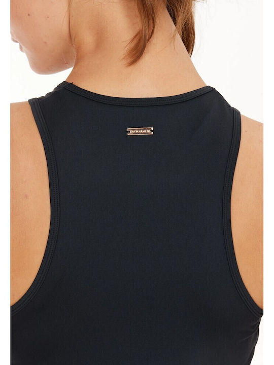 Damen Bluse Ärmellos Black