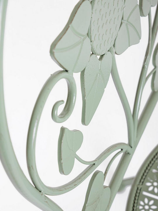 Scaun de exterior Metalic Harriet Verde 2buc 40x40x94cm