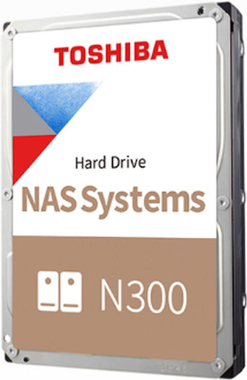 Toshiba N300 10TB HDD Hard Drive 3.5" SATA III 7200rpm with 512MB Cache for NAS MN10ADA10TS