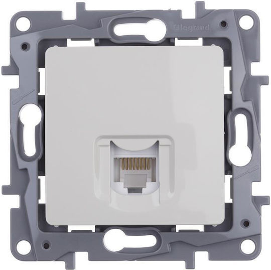 Legrand Niloe Μονή Πρίζα Δικτύου RJ45 χωρίς Πλαίσιο Τύπου Cat5 σε Λευκό Χρώμα 764571