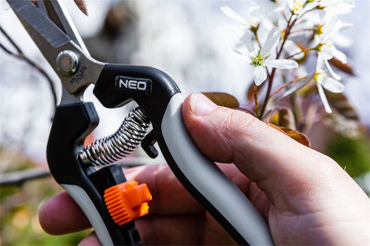 Neo Tools Ψαλίδι Τρύγου Μήκους 18.5cm με Μέγιστη Διάμετρο Κοπής 6mm
