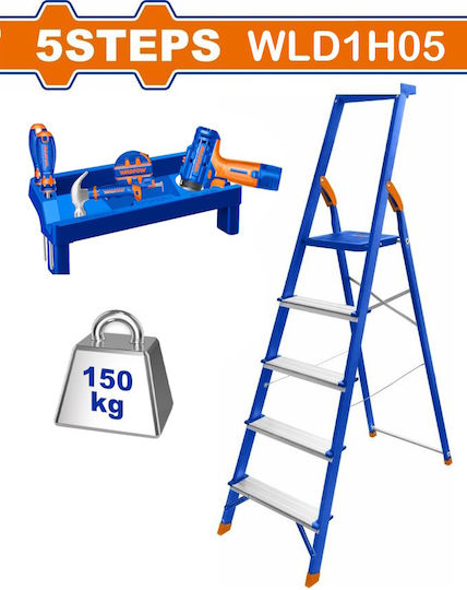 Wadfow Leiter Aluminium mit 5 Stufen