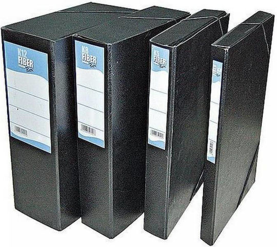 Unipap File Box with Elastic 25x35x12cm Fiber K12