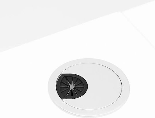 Masa de Manichiură cu Aspirator de Praf de Unghii 312 Alb Stânga