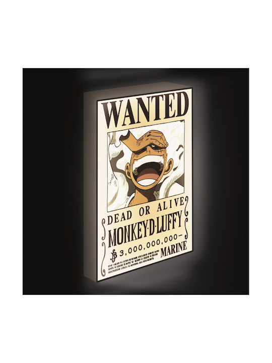 One Piece Luffy Gear 5 Wanted Light Canvas 40x30