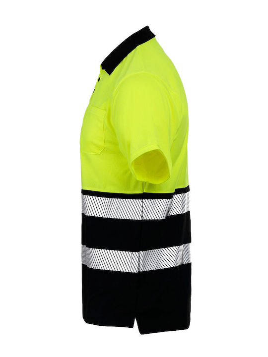 Stenso Arbeit T-Shirt Gelb mit Reflektierenden Streifen