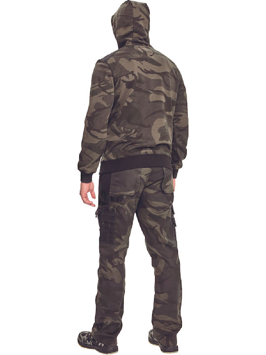 Μπλουζα Φουτερ Κουκουλα-hoodie Crambe Καμουφλαζ 65%poly-35%cott 340 G/m² 2xl
