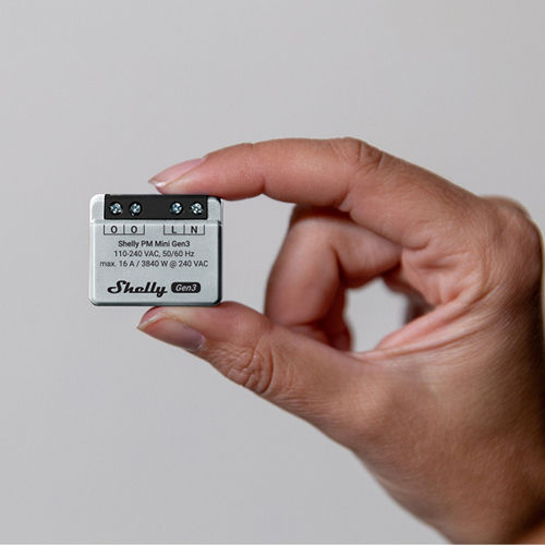 Shelly PM Mini Gen3 Smart Switch 1 Καναλιού Wi-Fi, Bluetooth & RF 16A (με Ουδέτερο)