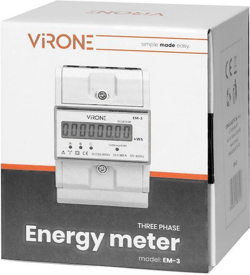 Orno Elektrische Messgeräte Digital Schiene Dreiphasig EM-3