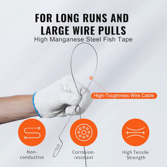 Vevor Plastic Electrician Fish Tape in Carrier