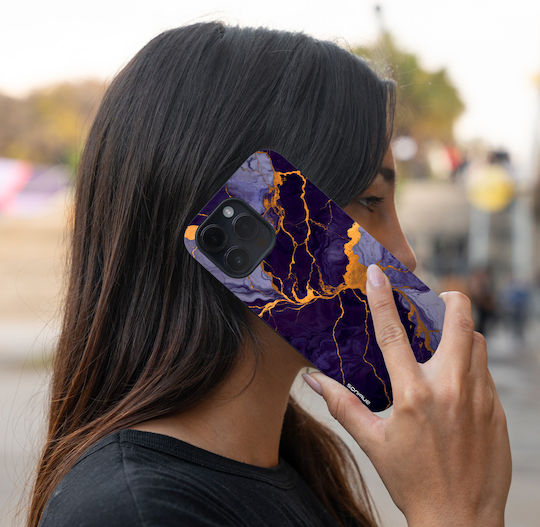 Калъф Sonique Marble Series за Motorola Moto G85 5G Лилав