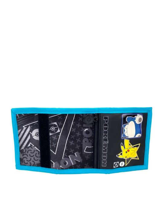 Pokemon Portofel pentru copii cu buzunar pentru monede cu velcro