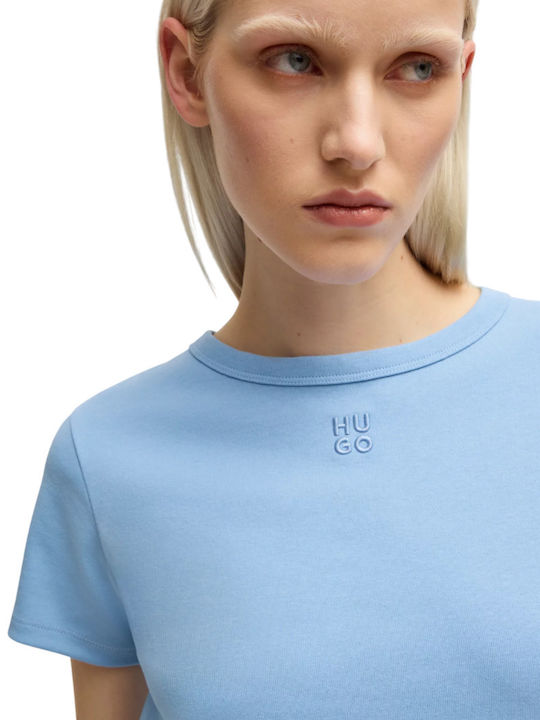 Дамска T-shirt Светлосиньо Пастелно