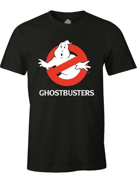 Pegasus Ghostbusters Classic Logo T-shirt Μαύρο Βαμβακερό