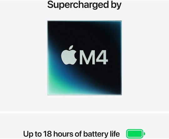 Apple MacBook Air 15.3" IPS Retina Display (M4-10-Core/16GB/256GB SSD/10-Core GPU) with 35W Charger (Dual Port) Starlight (Greek Keyboard)