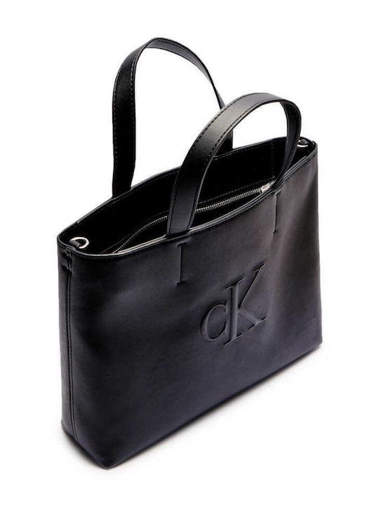 Sculpted Γυναικεία Τσάντα Tote Χειρός Μαύρη