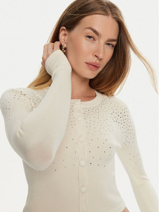 Damen Langarm Pullover Ecru
