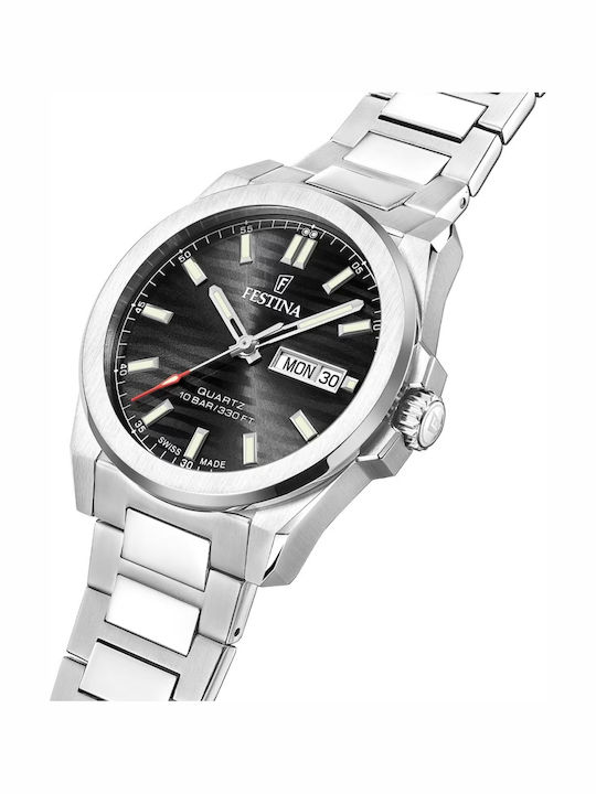 Festina Men's Watch 40mm Battery with Silver Metal Bracelet