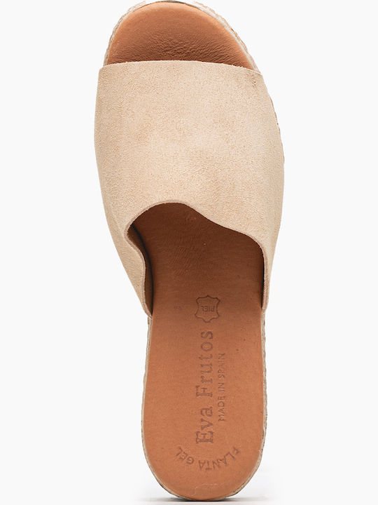 Damenplattformen Beige