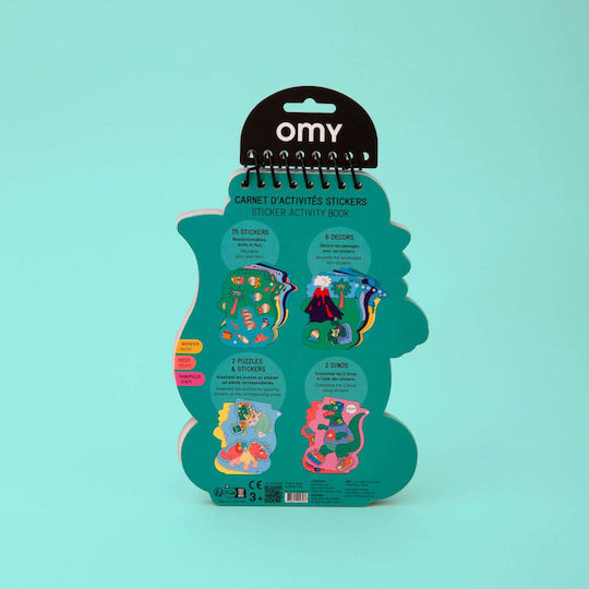 Omy Painting - Activity Book with Stickers Dino for Children 4+ years old Years